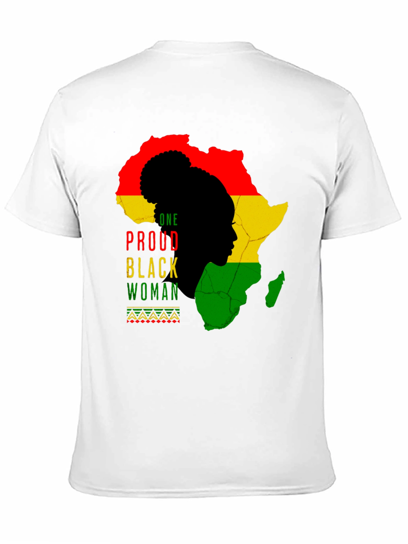 Proud Black Woman Africa Map Graphic Tee