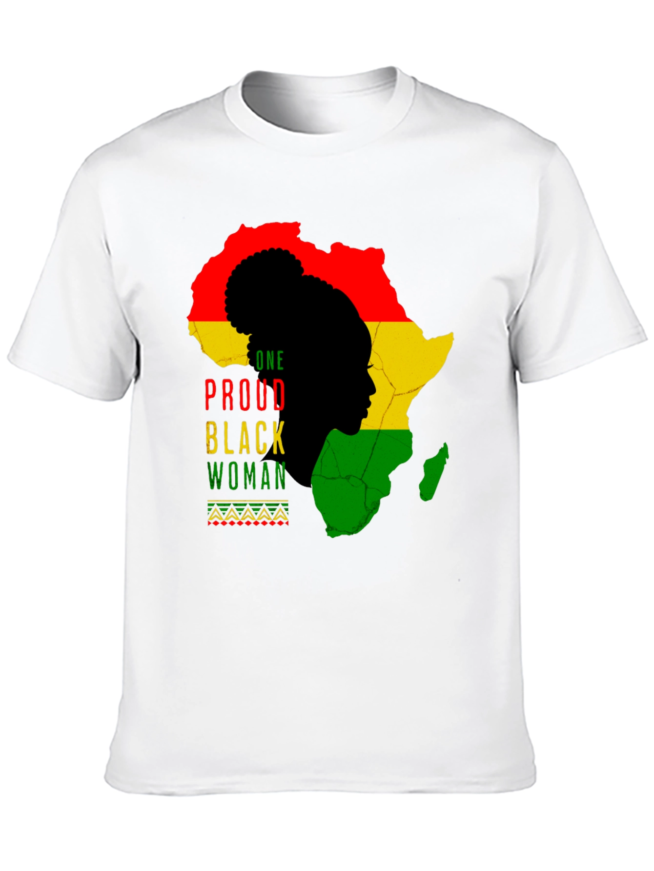 Proud Black Woman Africa Map Graphic Tee