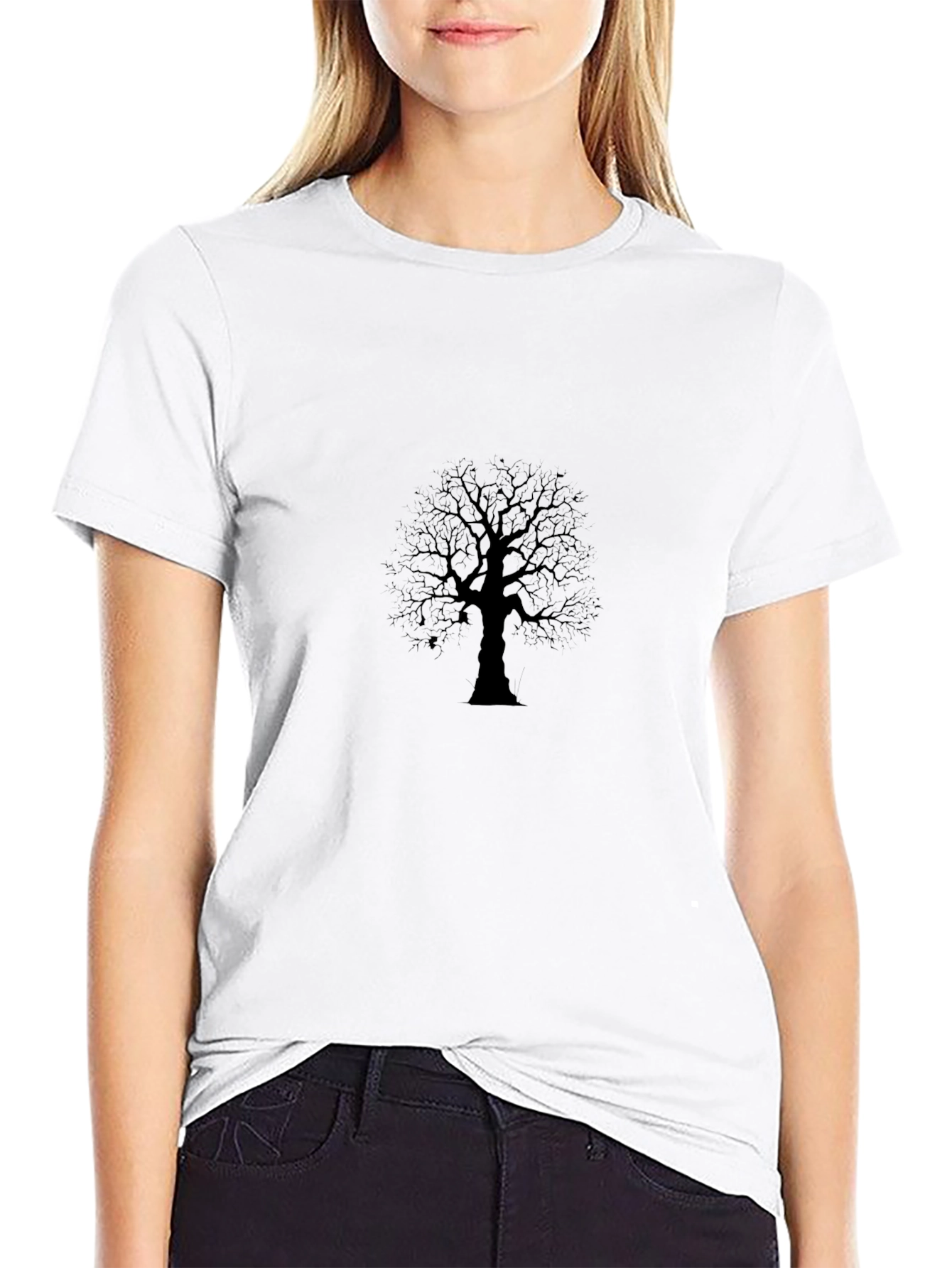 Mens Black Tree Graphic Tee
