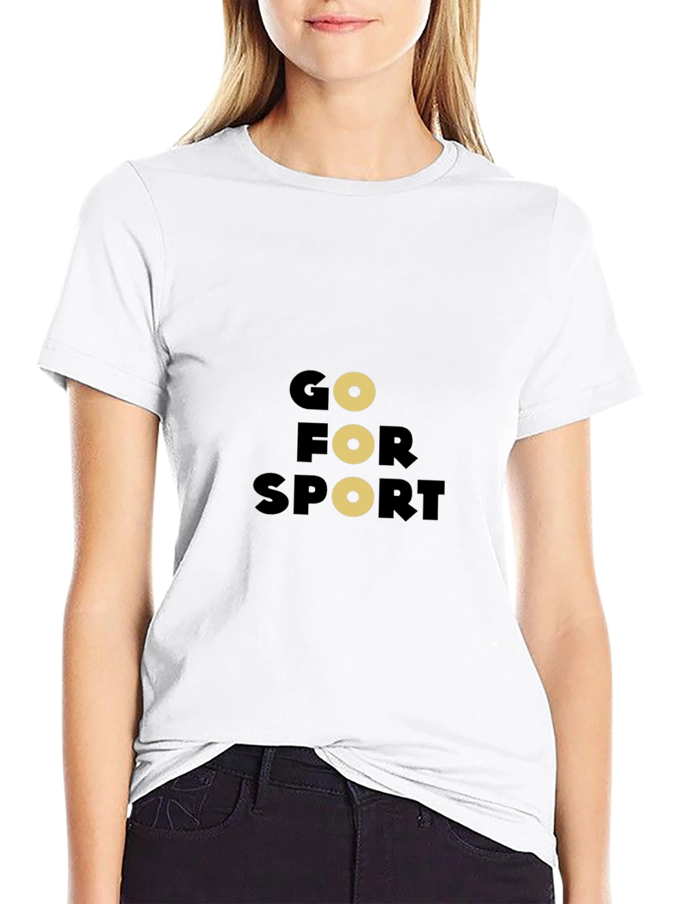Go For Sport Black Graphic Tee