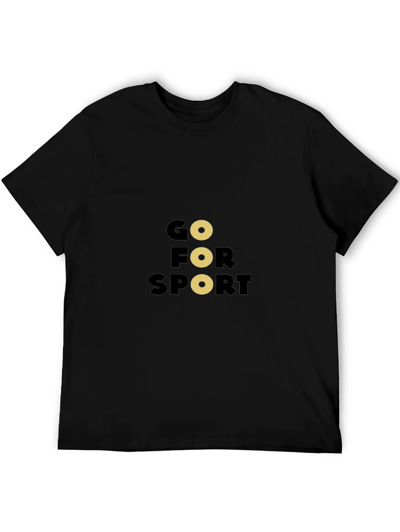 Go For Sport Black Graphic Tee