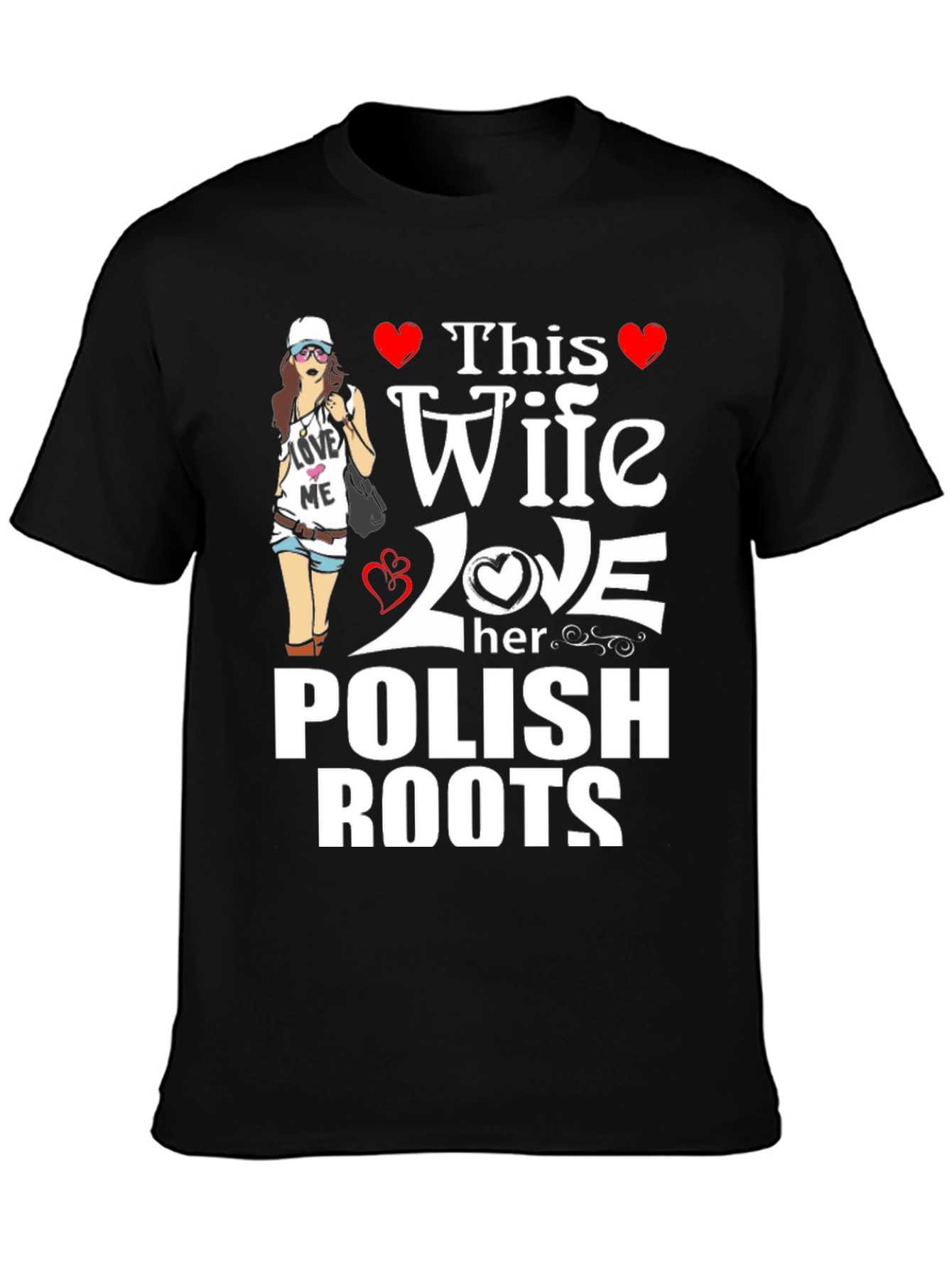 Polish Roots Wife Graphic T-Shirt