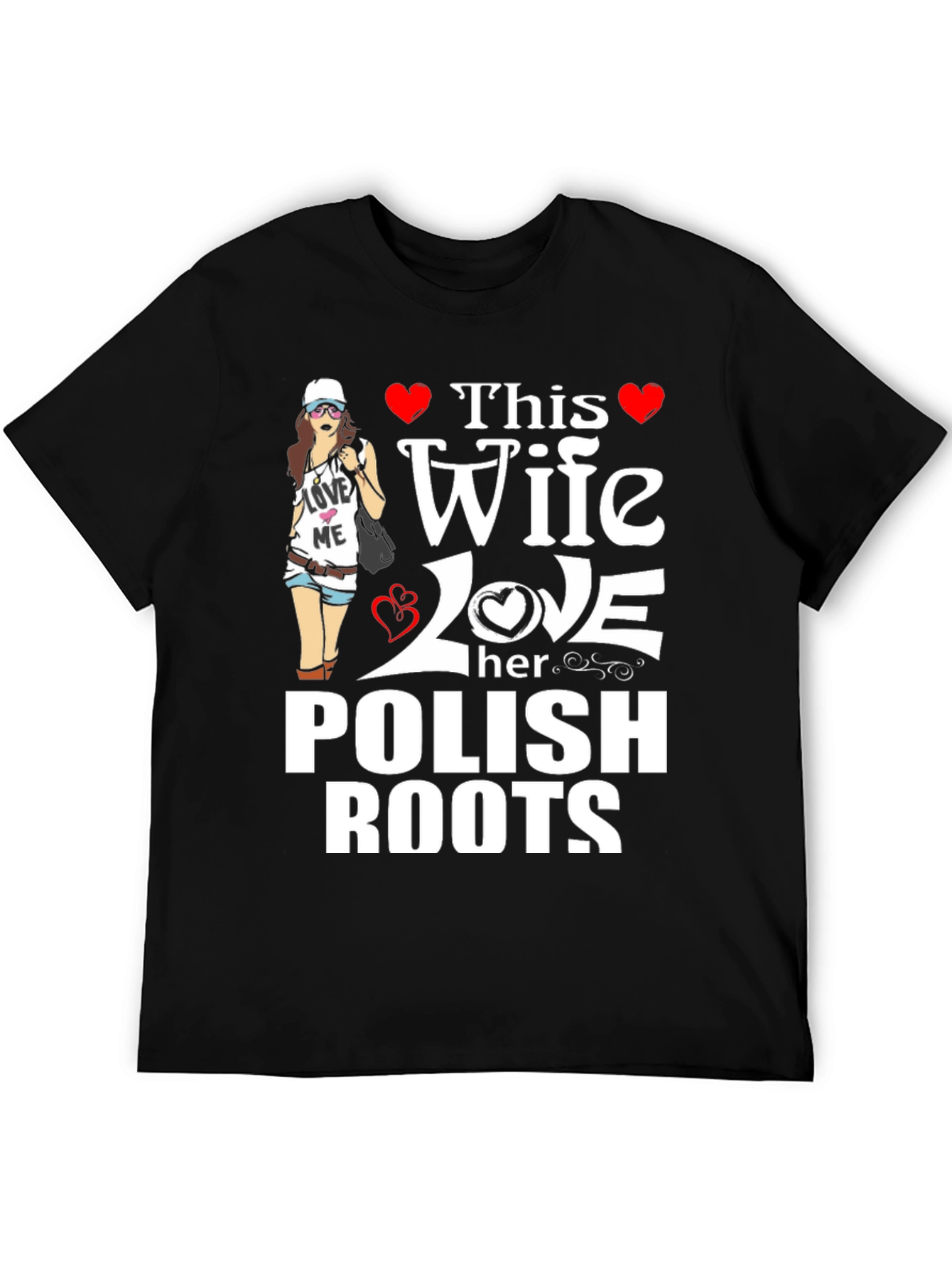Polish Roots Wife Graphic T-Shirt