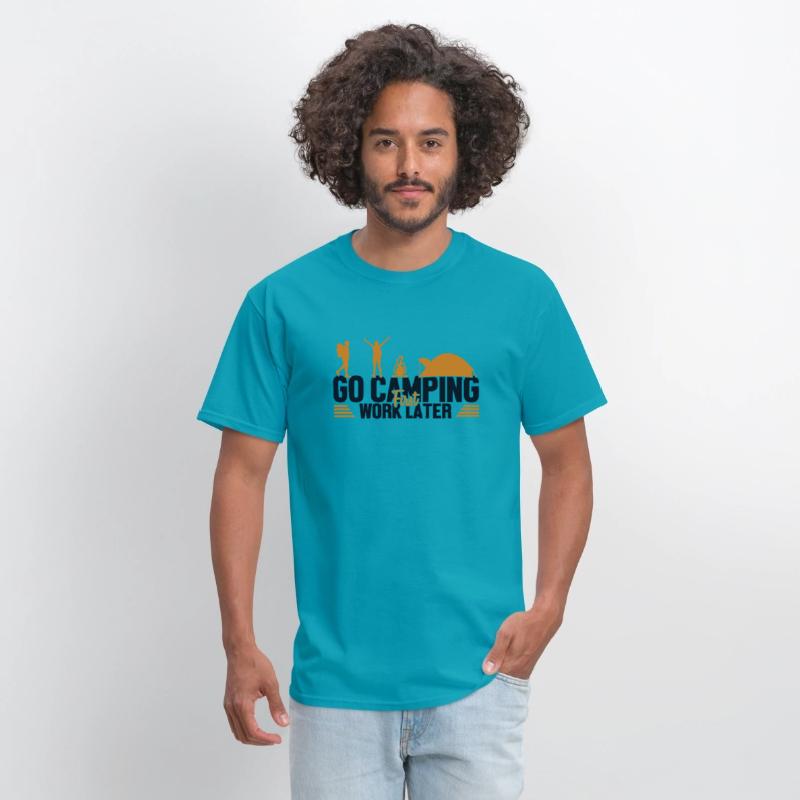 Camping First Work Later Glamping Backpacking