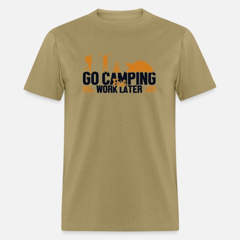 Camping First Work Later Glamping Backpacking