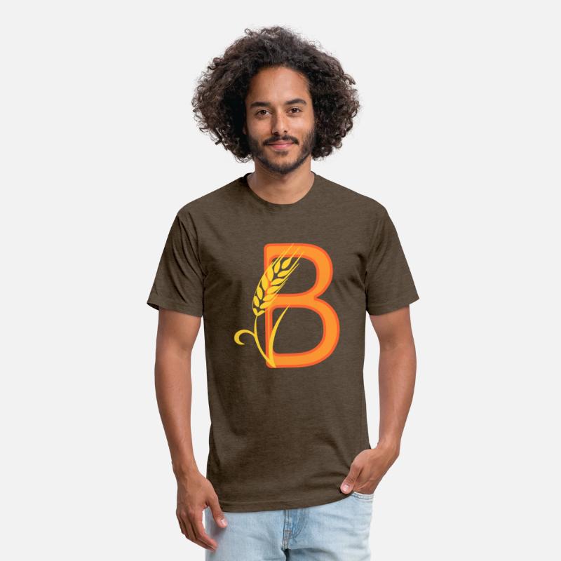 Capital letter B monogram with wheat ear