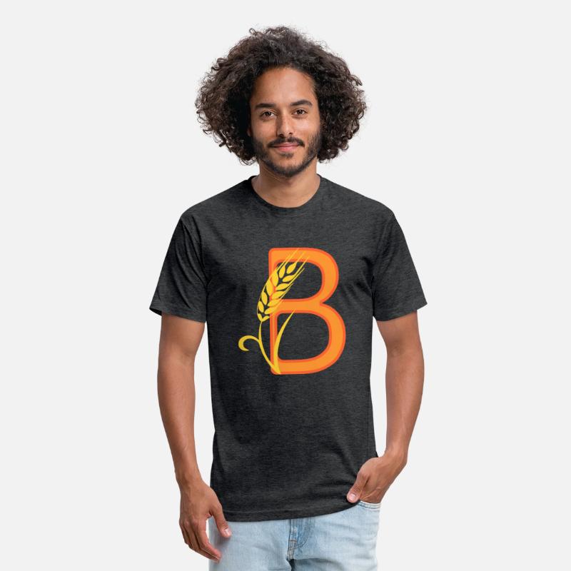 Capital letter B monogram with wheat ear