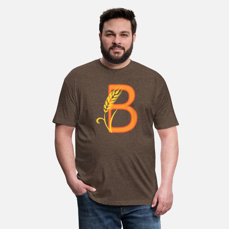 Capital letter B monogram with wheat ear
