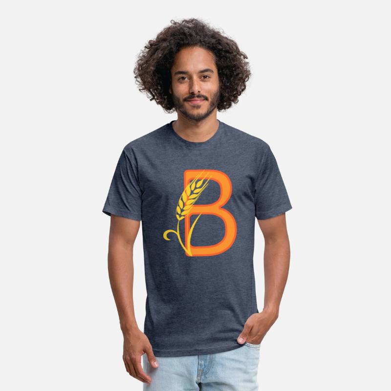 Capital letter B monogram with wheat ear