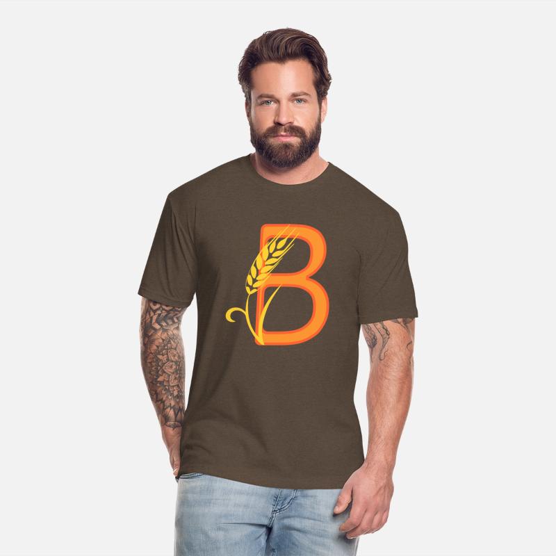 Capital letter B monogram with wheat ear