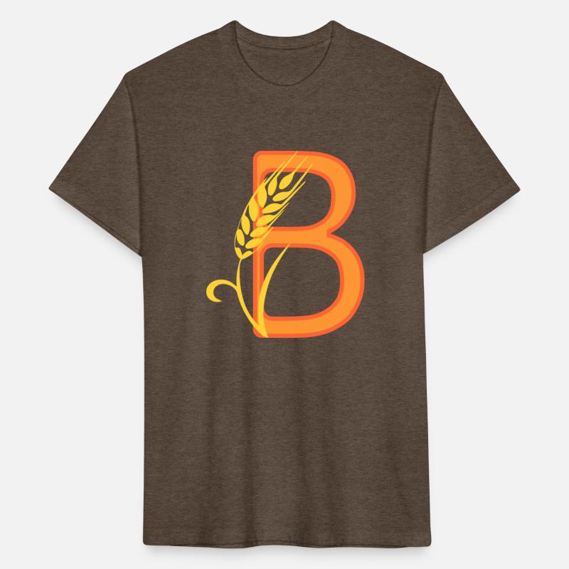 Capital letter B monogram with wheat ear