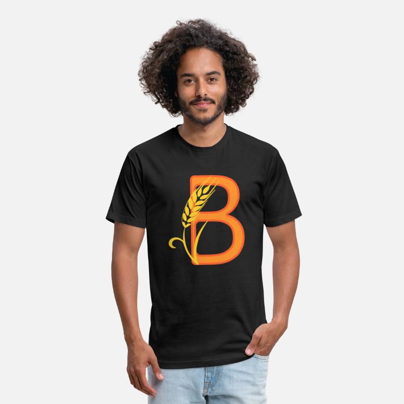 Capital letter B monogram with wheat ear