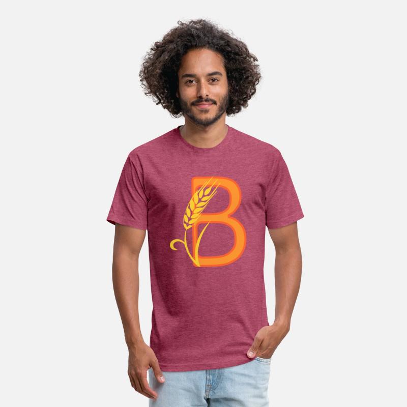 Capital letter B monogram with wheat ear