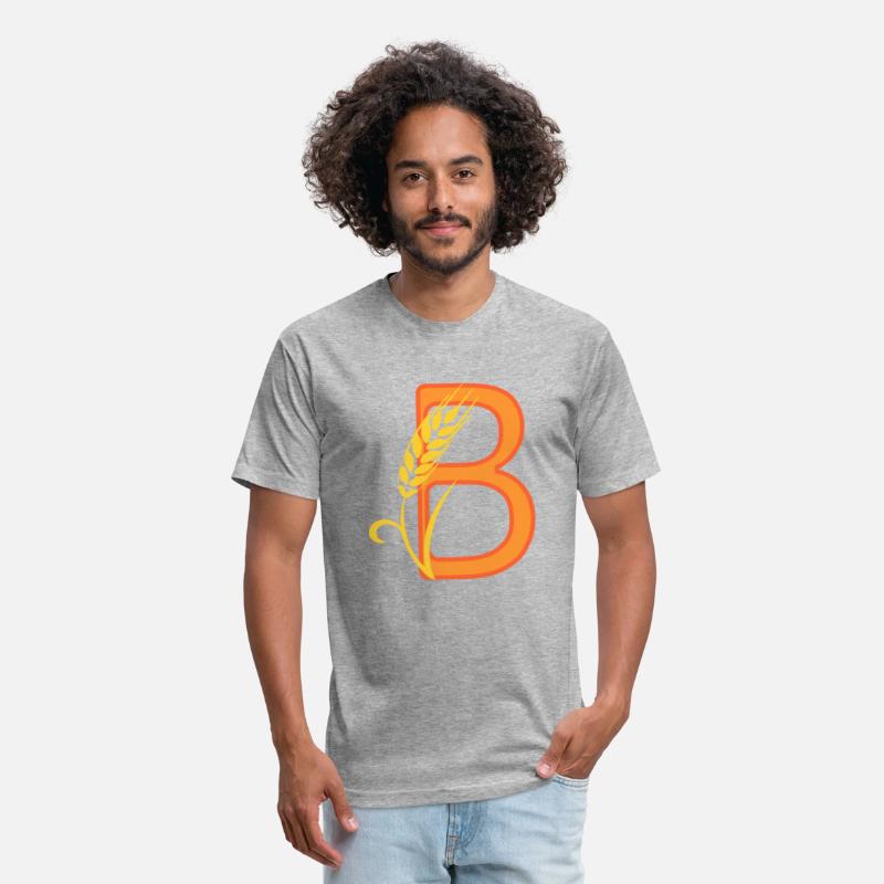 Capital letter B monogram with wheat ear