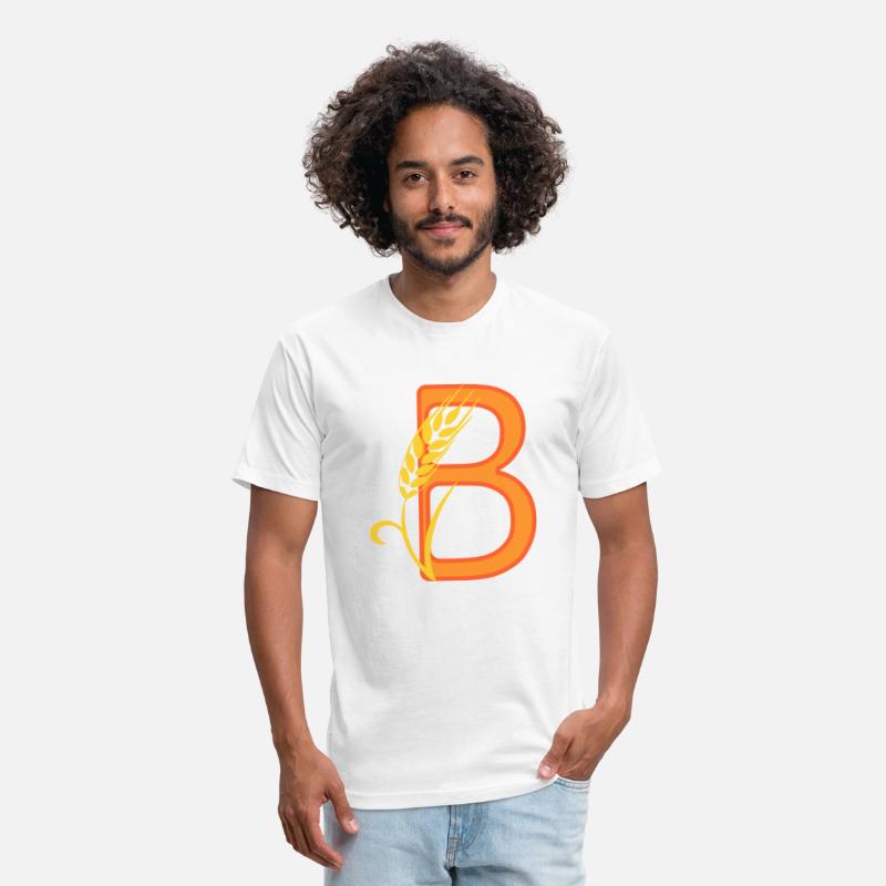 Capital letter B monogram with wheat ear