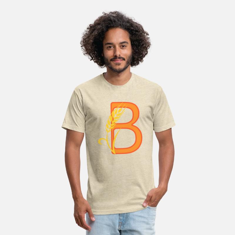 Capital letter B monogram with wheat ear