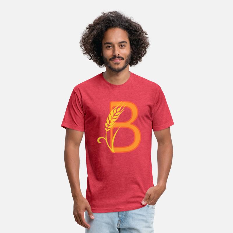 Capital letter B monogram with wheat ear