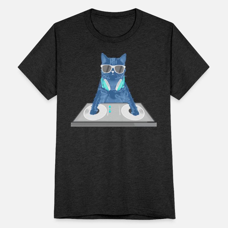 Cat Disc Jockey Kitty DJ Graphic Funny