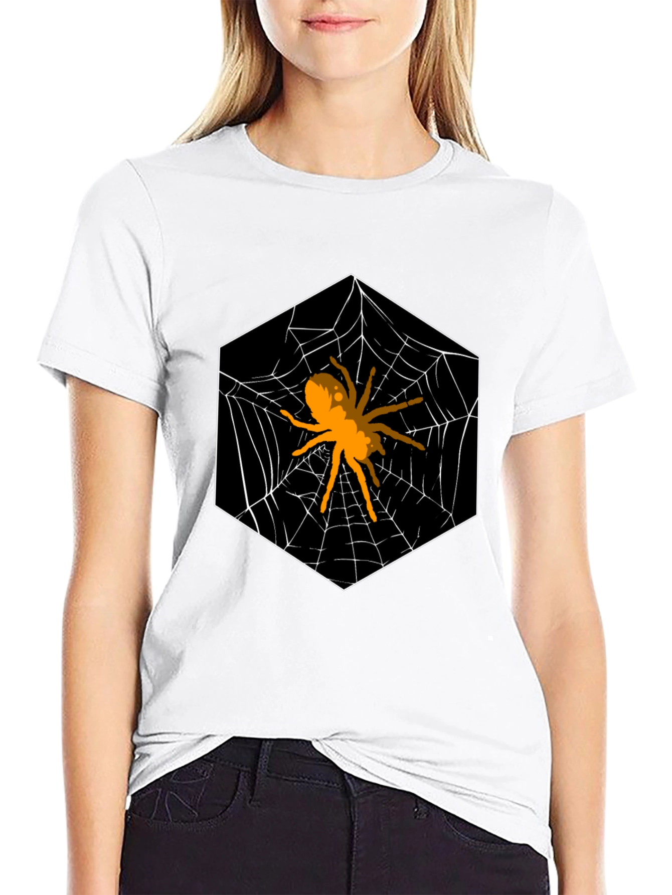 Spider Web Hexagon Graphic T-Shirt