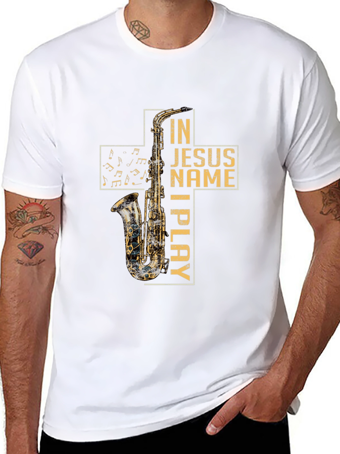 In Jesus Name I Play Saxophone T-Shirt