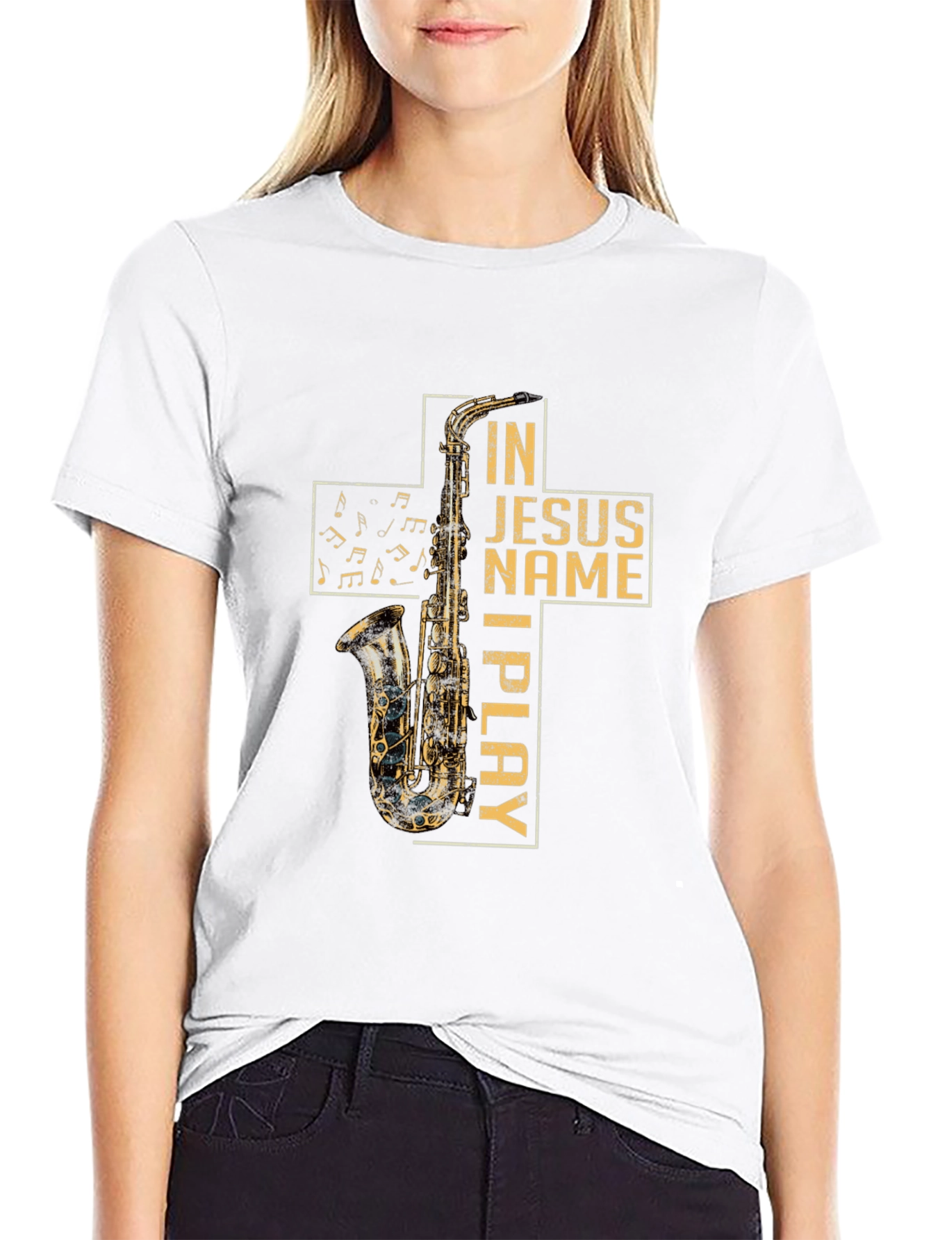 In Jesus Name I Play Saxophone T-Shirt