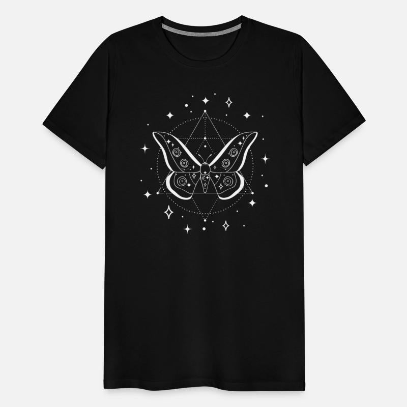 Celestial Butterfly Line Art Insect Fan Mystical