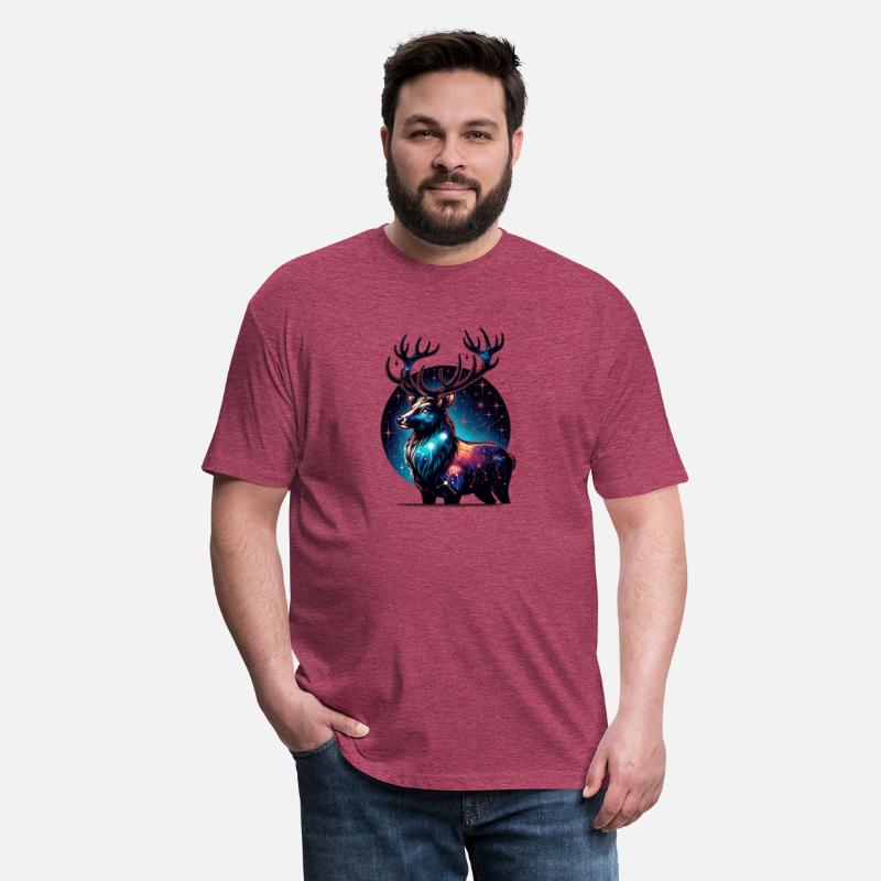Celestial Stag with Cosmic Night Sky