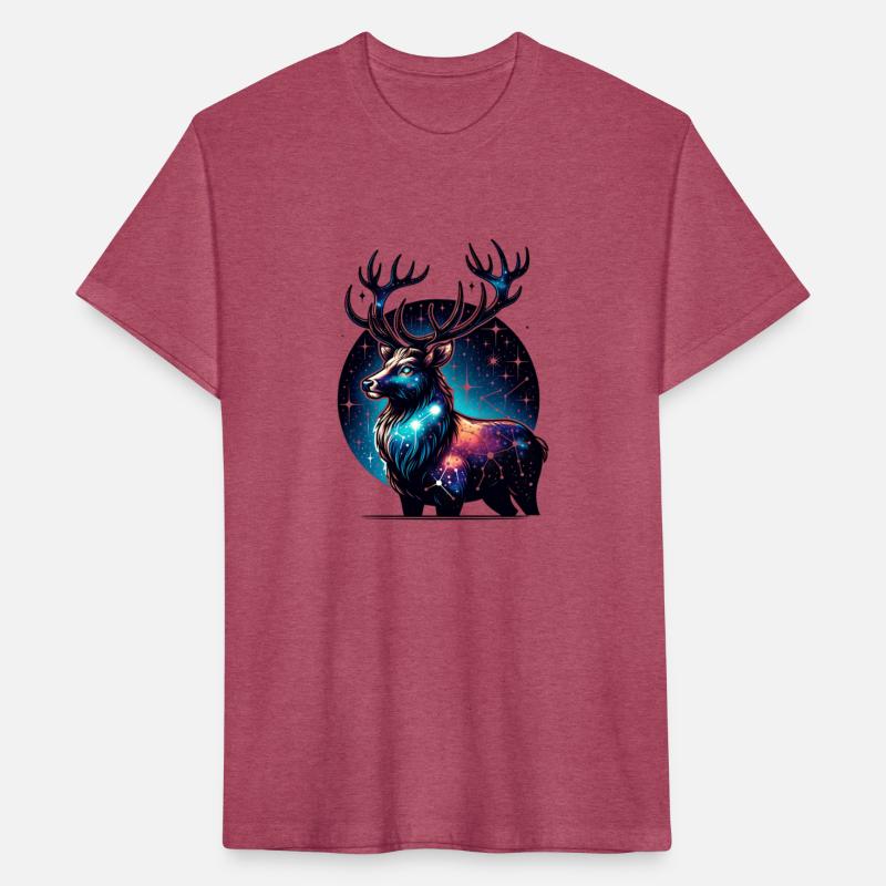 Celestial Stag with Cosmic Night Sky