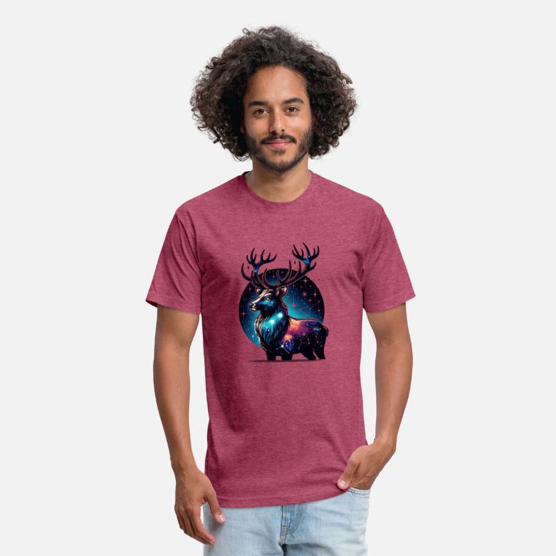 Celestial Stag with Cosmic Night Sky