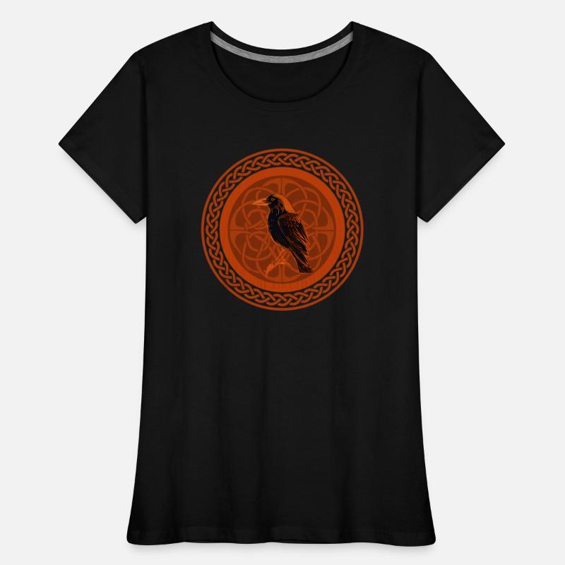 Celtic Raven, woodcut