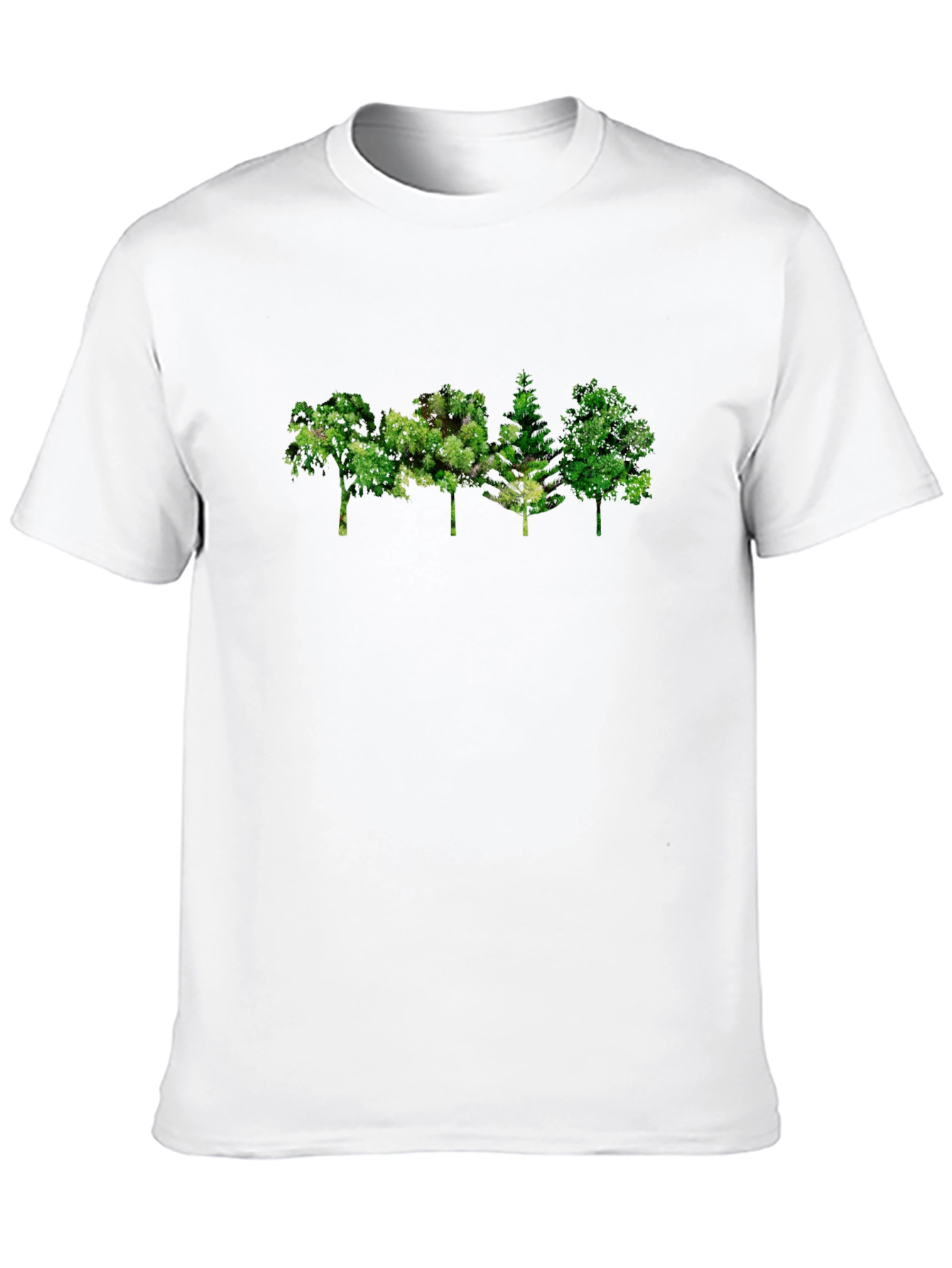 Mens Black Tree Graphic Tee - Nature Inspired Design