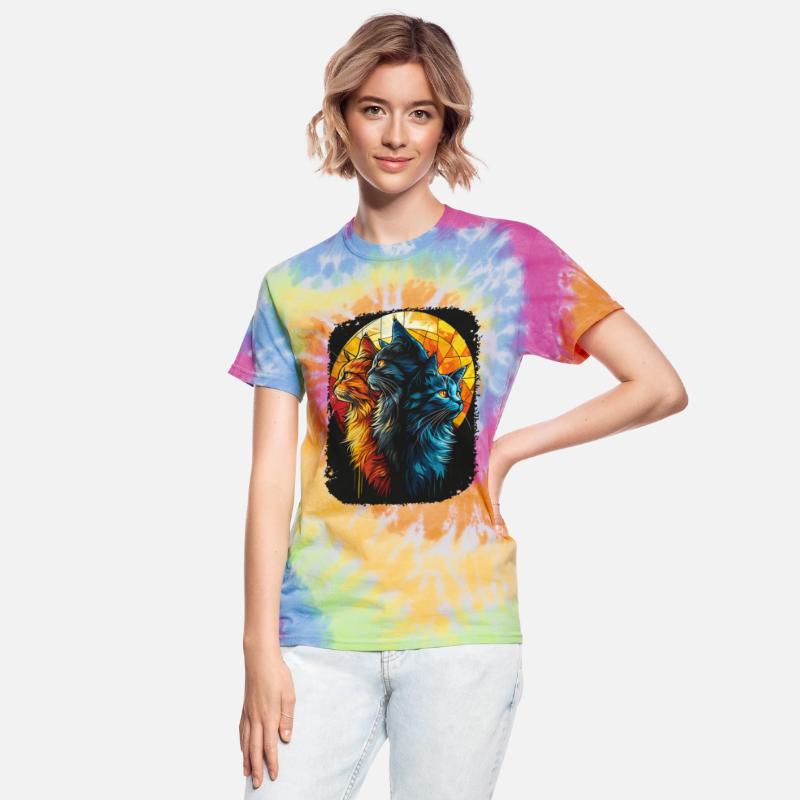 Charming Cat Duo with Moon for a Cat Lover