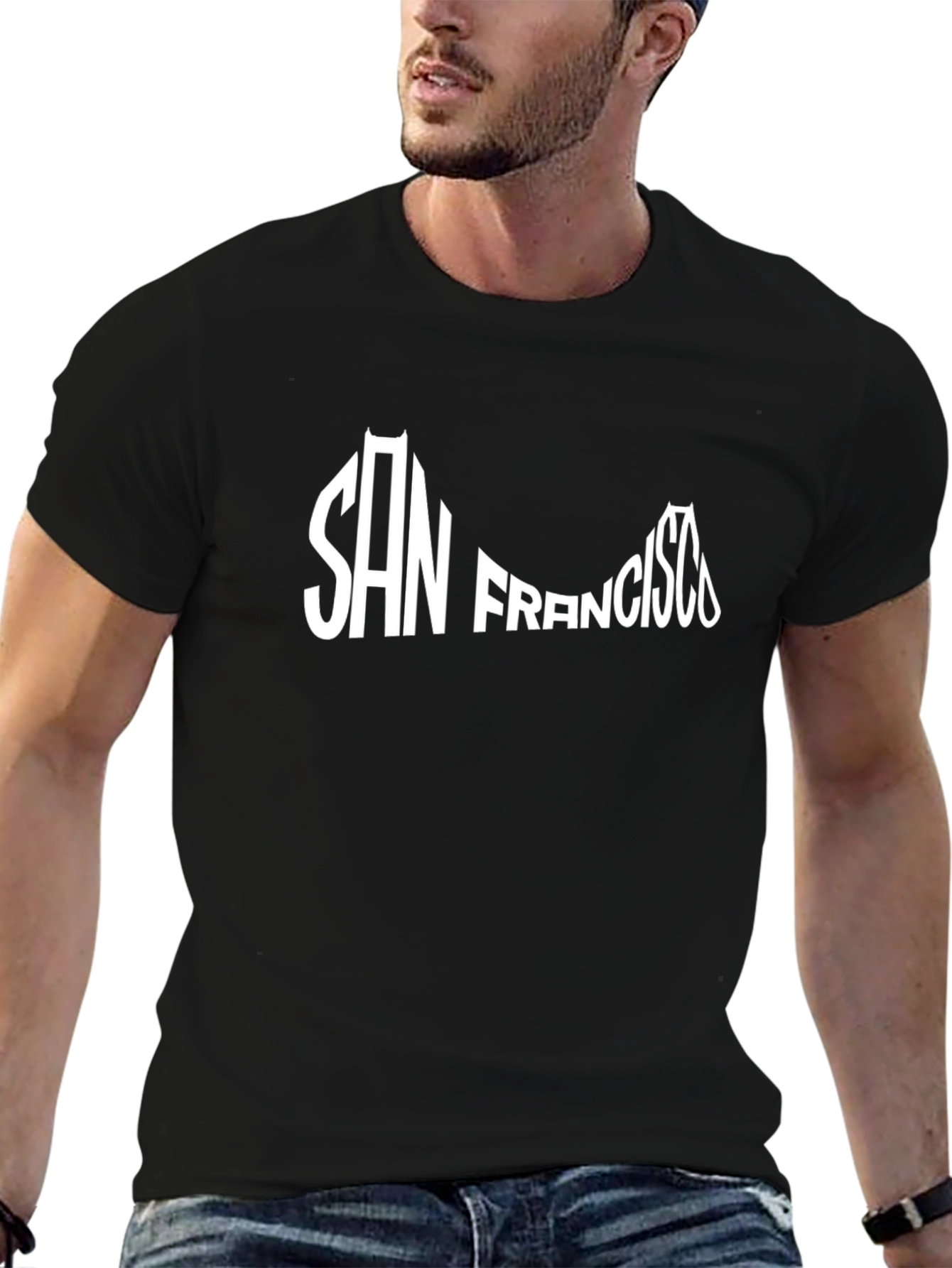 San Francisco T-Shirt - Black Graphic Print
