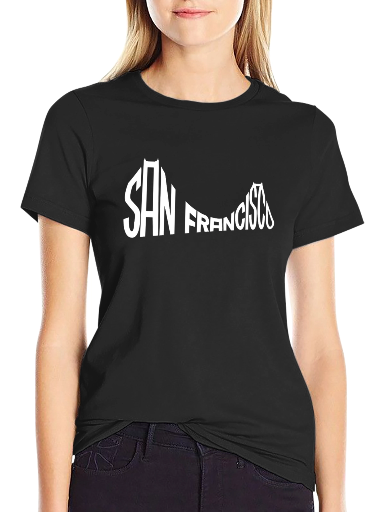 San Francisco T-Shirt - Black Graphic Print
