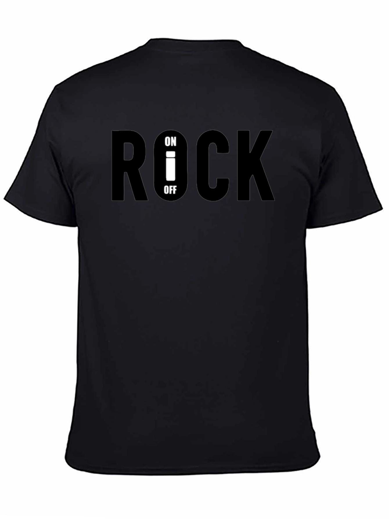 Rock On/Off Black Graphic Tee