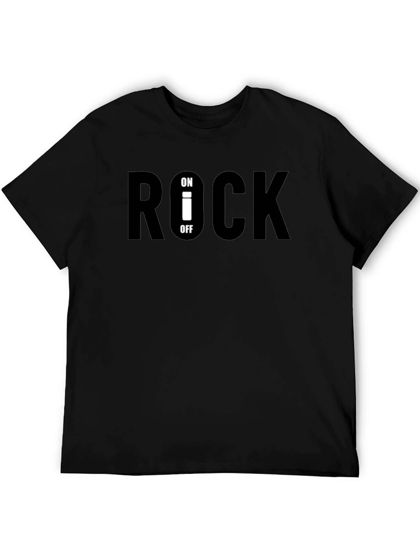 Rock On/Off Black Graphic Tee