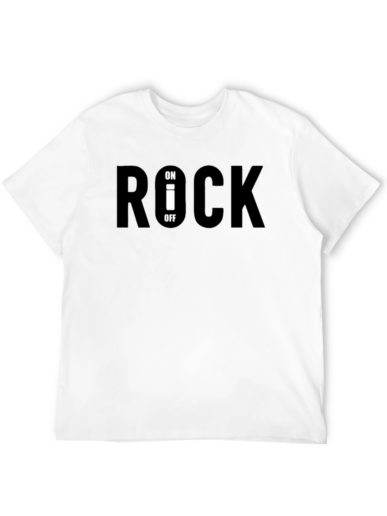 Rock On/Off Black Graphic Tee