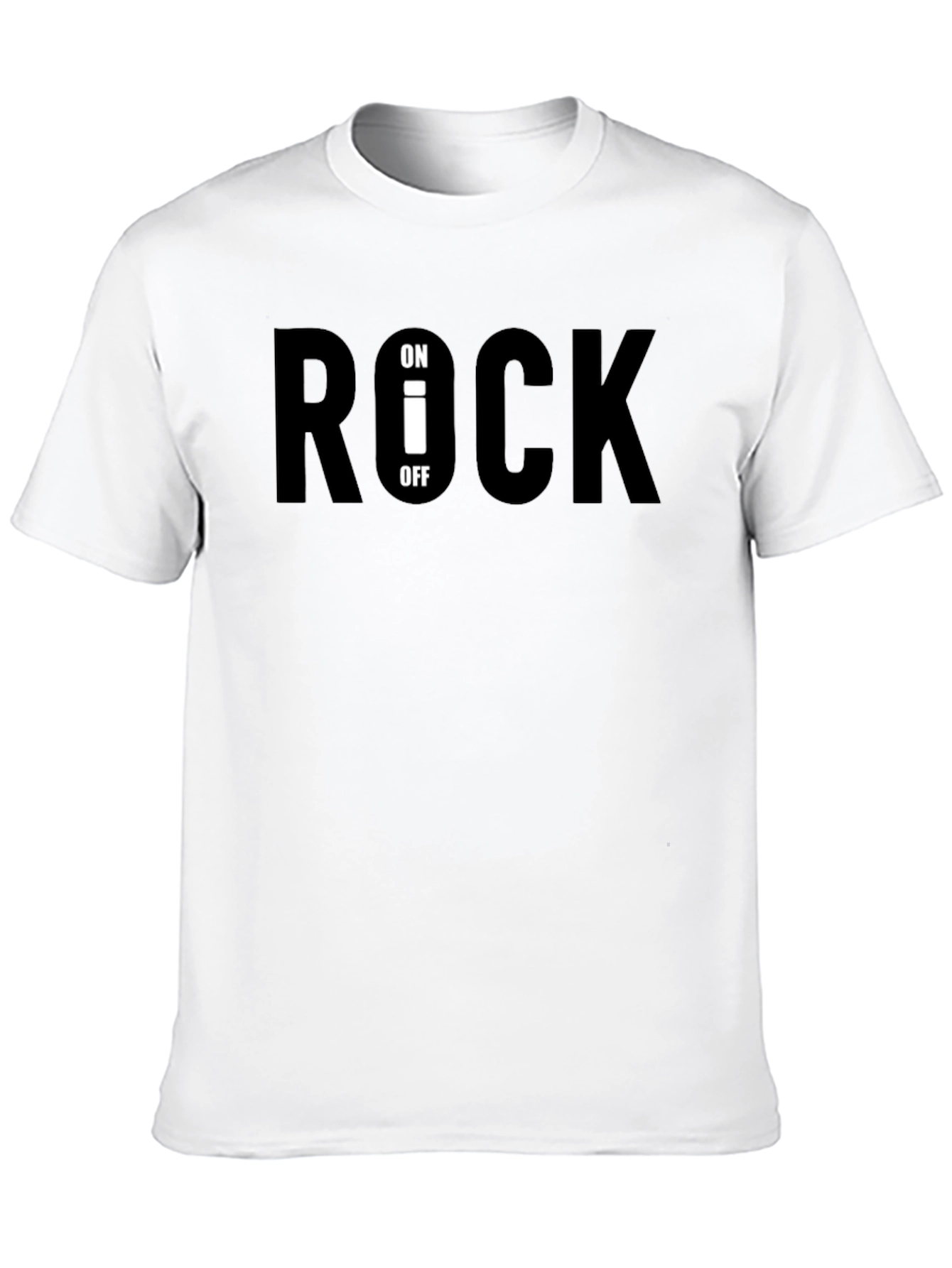 Rock On/Off Black Graphic Tee