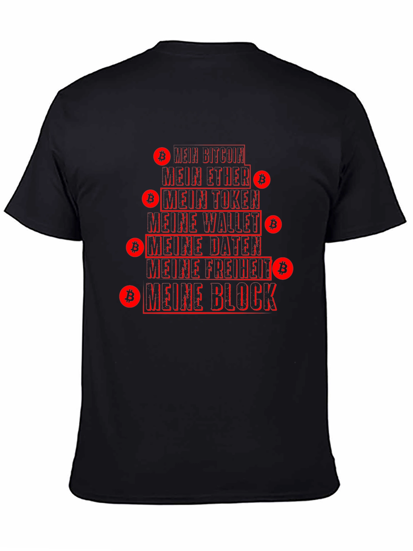Crypto T-Shirt - Mein Bitcoin Ether Token Block