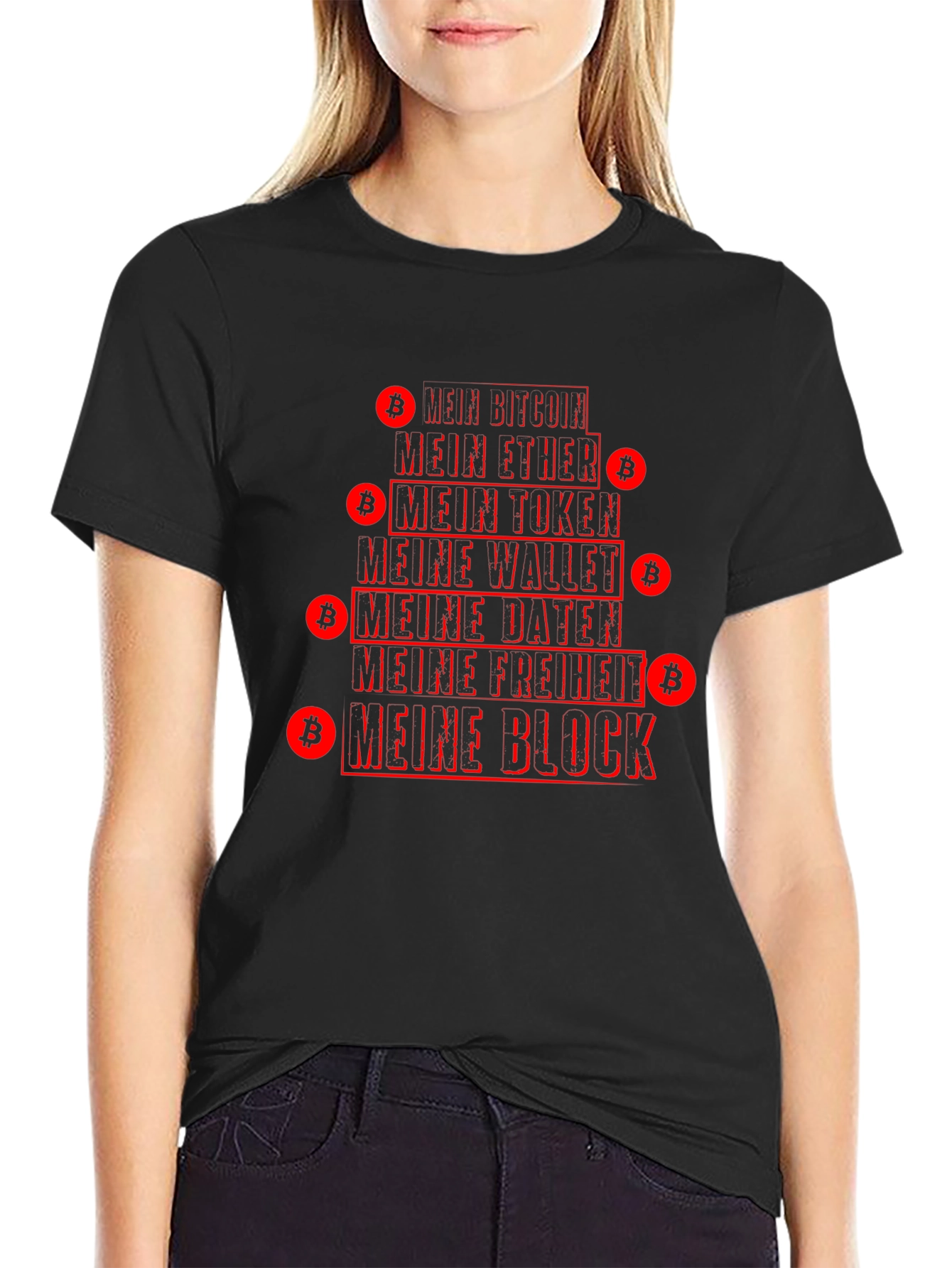 Crypto T-Shirt - Mein Bitcoin Ether Token Block