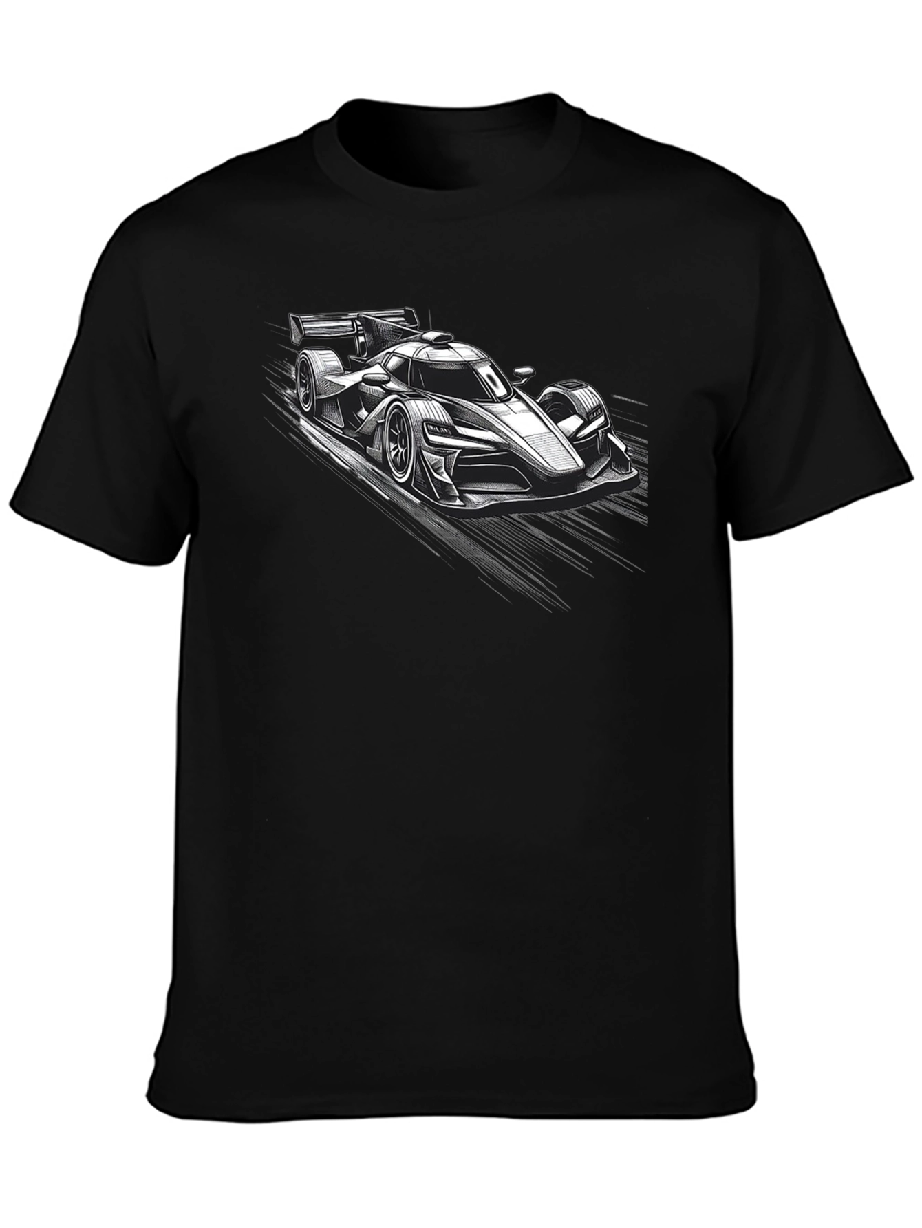 Racing Car Graphic Black T-Shirt