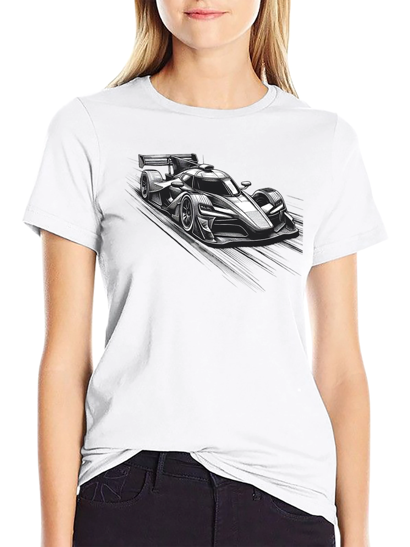 Racing Car Graphic Black T-Shirt