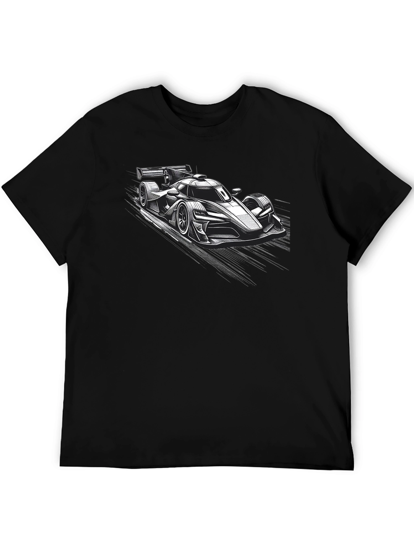 Racing Car Graphic Black T-Shirt