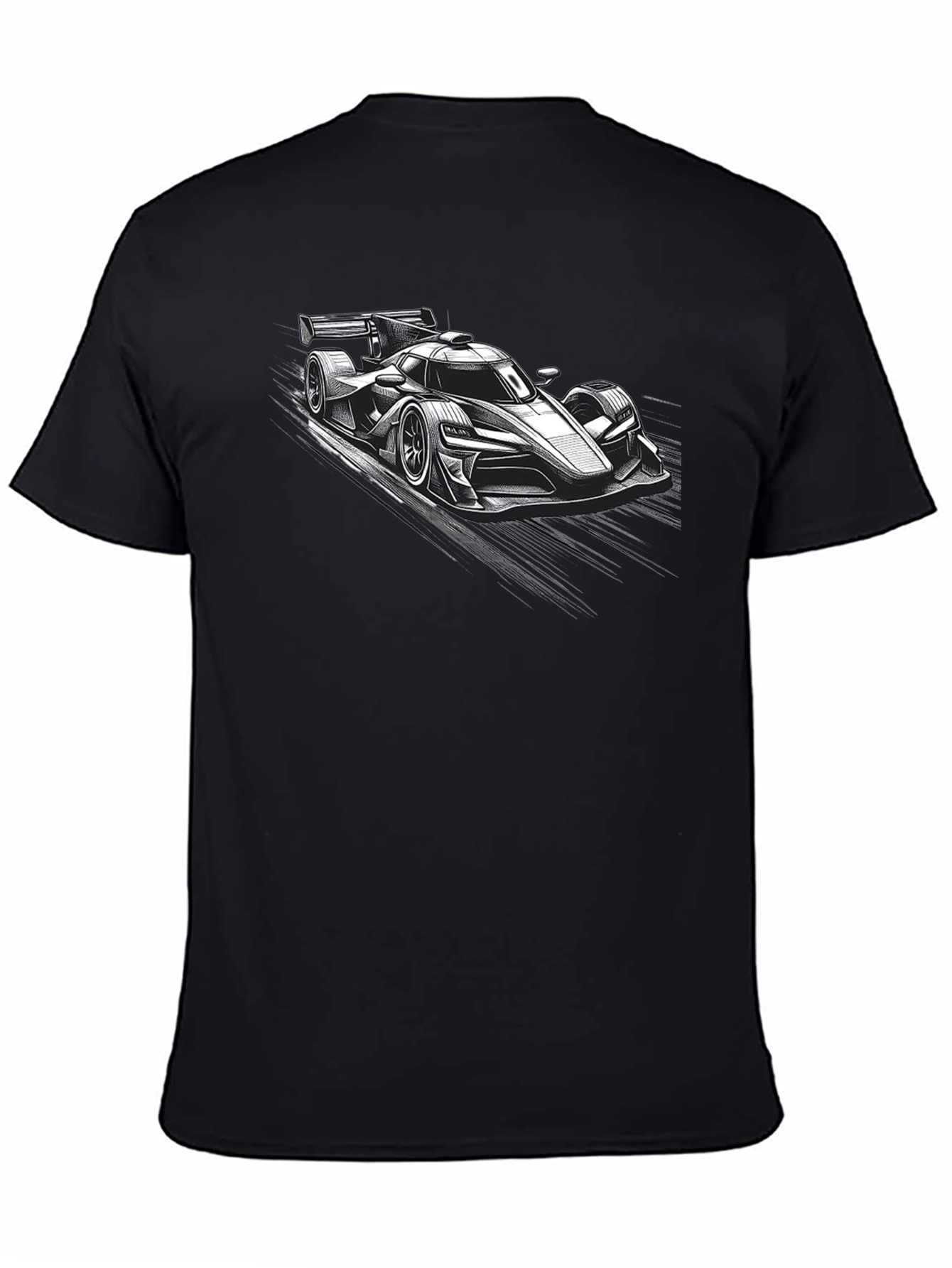 Racing Car Graphic Black T-Shirt