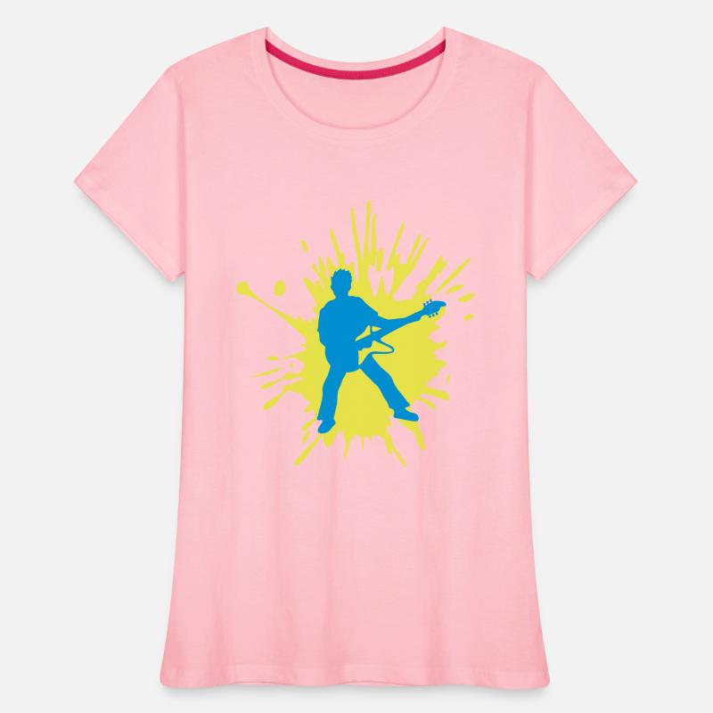 color blob party guitarist