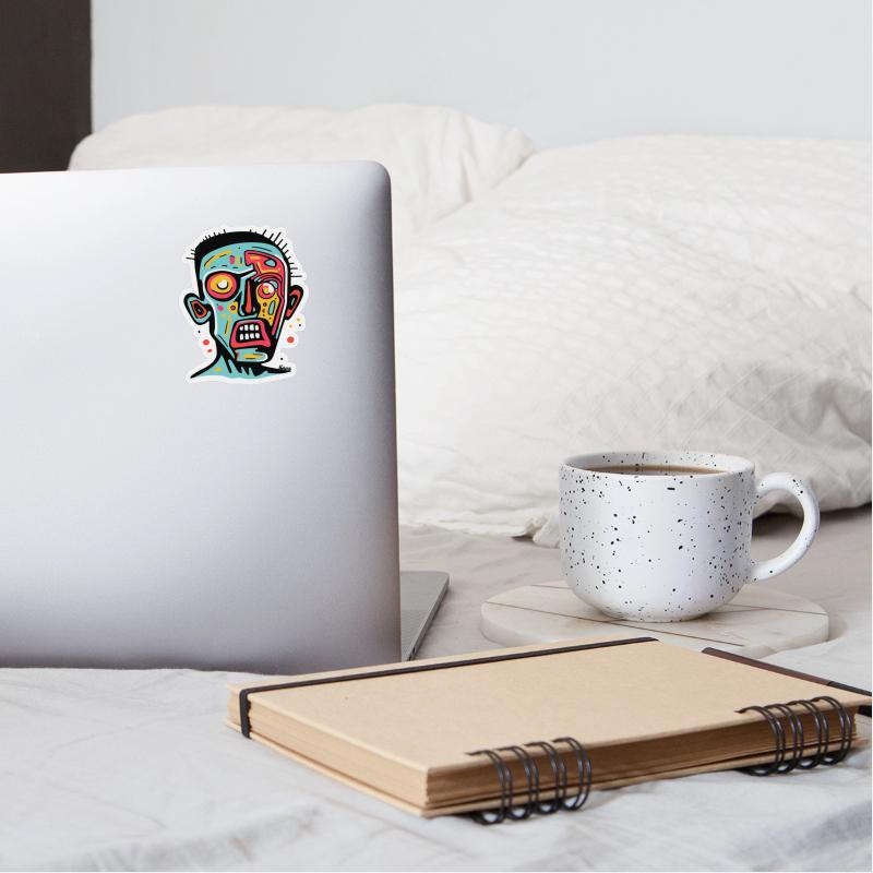 Colorful abstract face bold graphic art