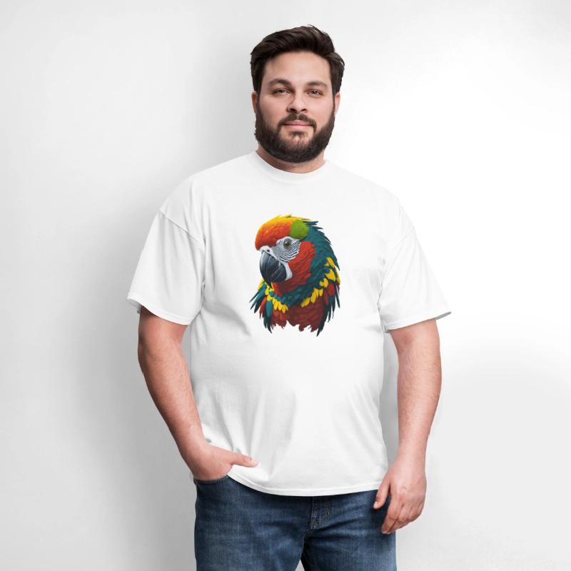 Colorful and vibrant exotic parrot illustration