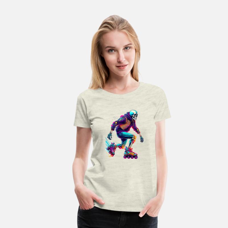 Colorful Skeleton Skater with Rollerblades