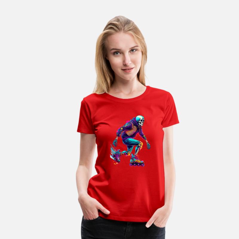 Colorful Skeleton Skater with Rollerblades