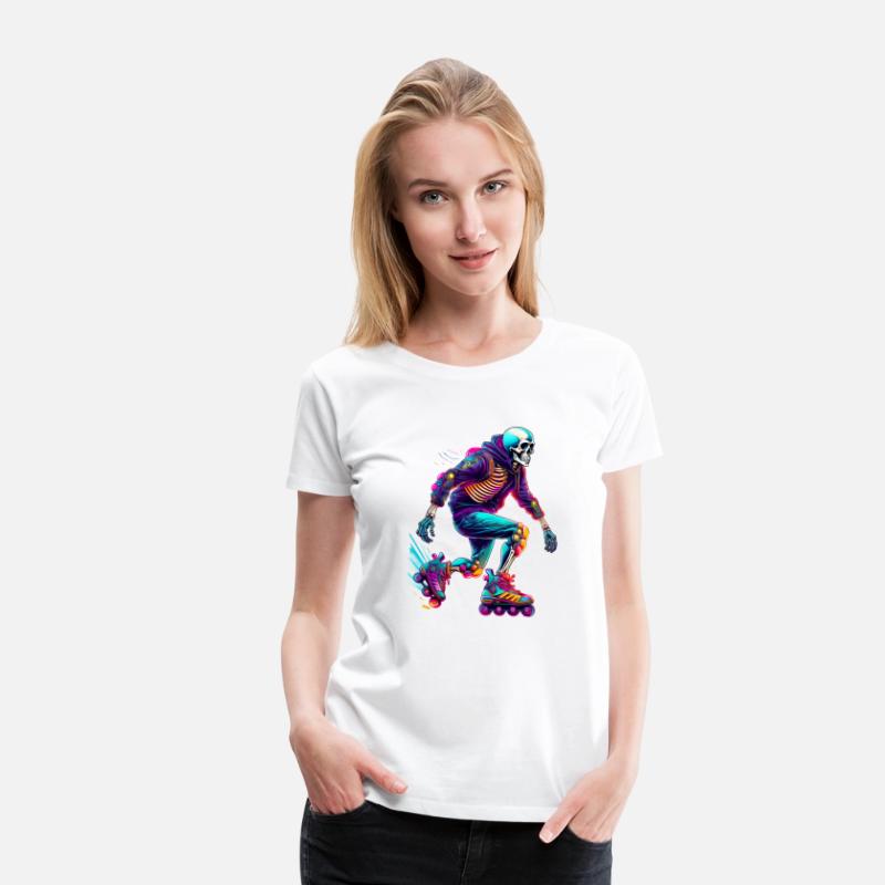 Colorful Skeleton Skater with Rollerblades